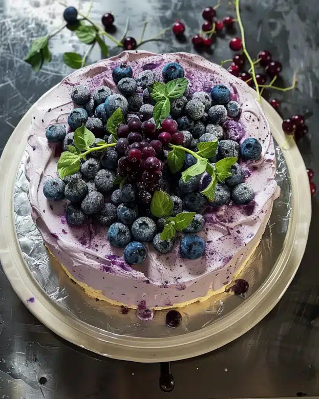 Blueberry Yogurt Chiffon Cake