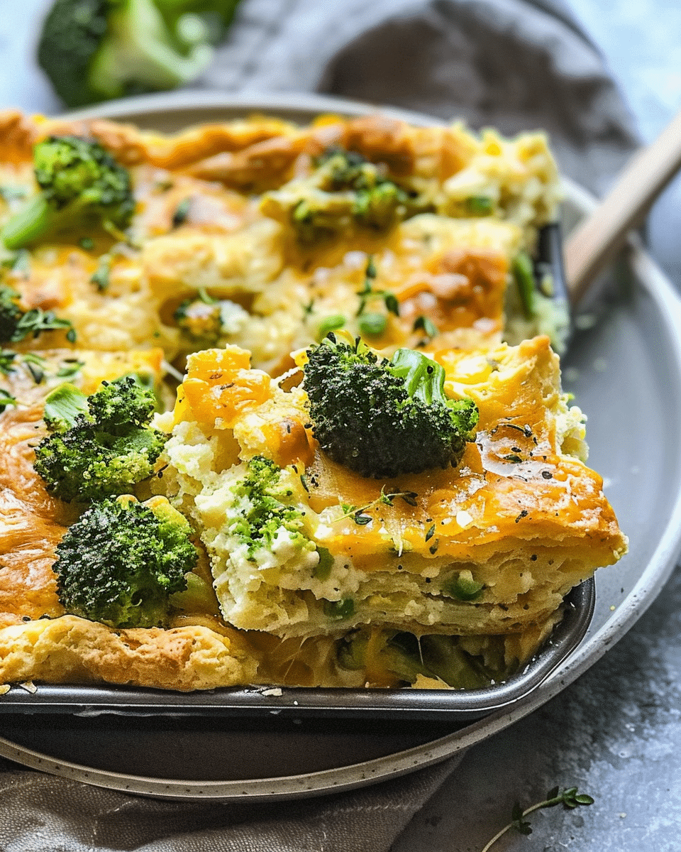 Delicious Broccoli Cheddar Biscuit Casserole Recipe