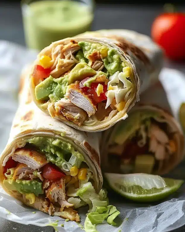 Chicken Avocado Ranch Burritos