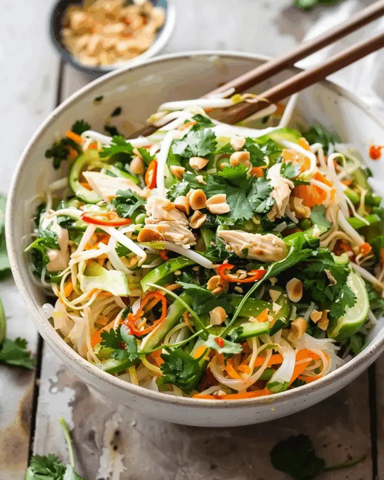 Vietnamese-Inspired Chicken Salad with Rice Noodles