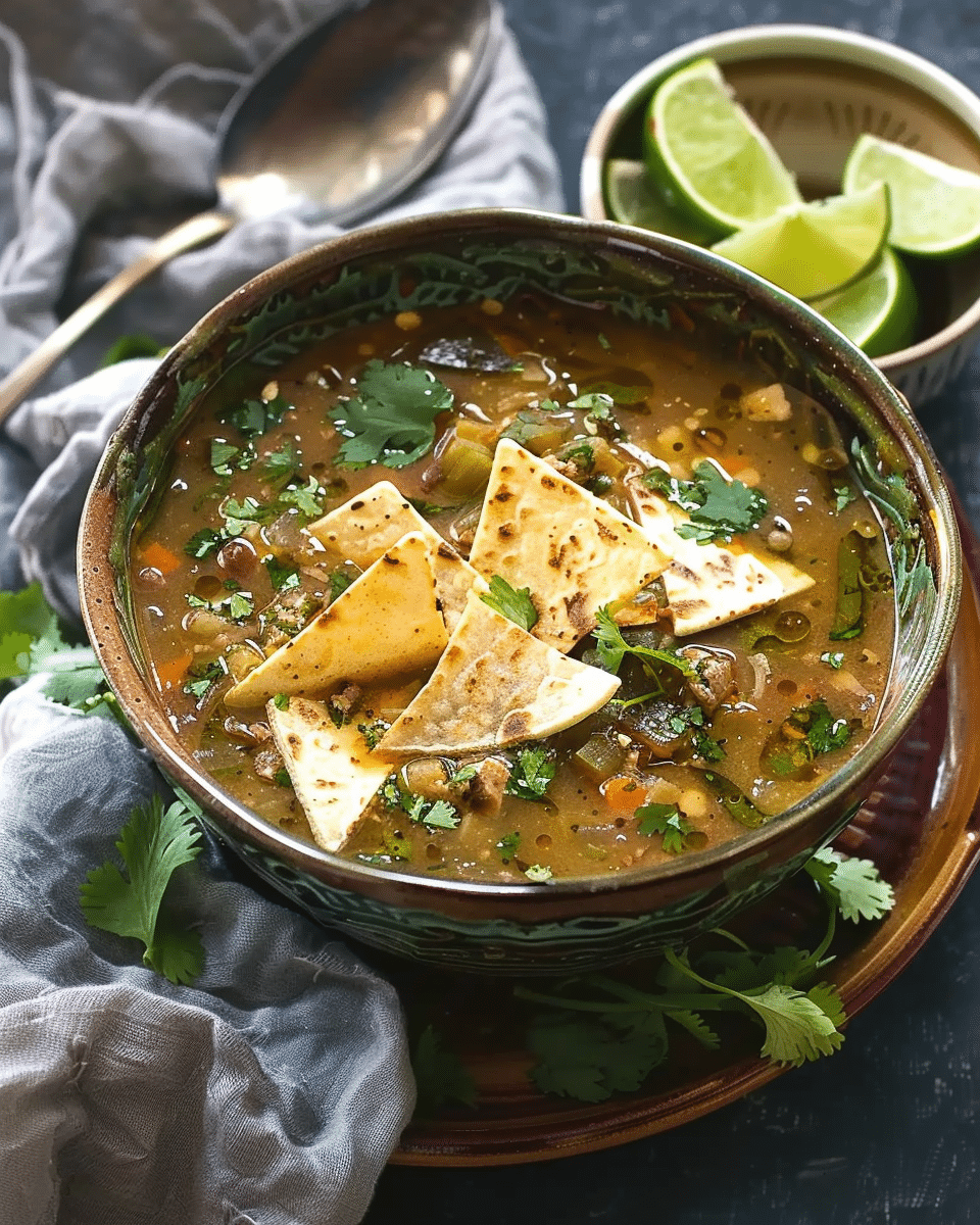 Chile Verde Tortilla Soup
