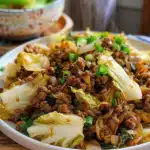 Chinese Ground Beef and Cabbage Stir‑Fry