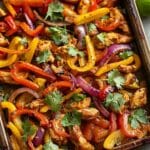 Easy Sheet Pan Chicken Fajitas (Ready in 30 Minutes!)