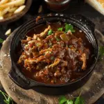 Crockpot Pulled Beef in Cola BBQ Sauce