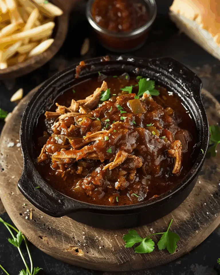 Crockpot Pulled Beef in Cola BBQ Sauce