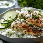 Dump-And-Bake Chicken Tzatziki With Rice