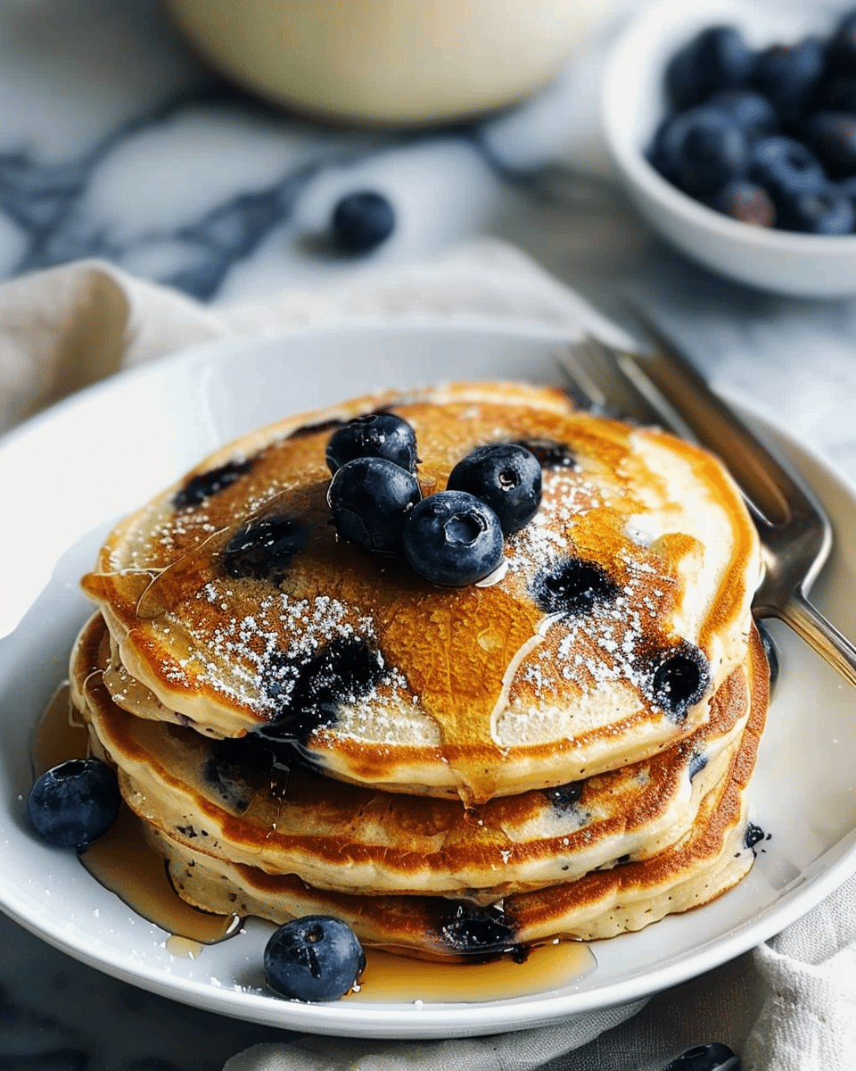 Fluffiest Blueberry Pancakes