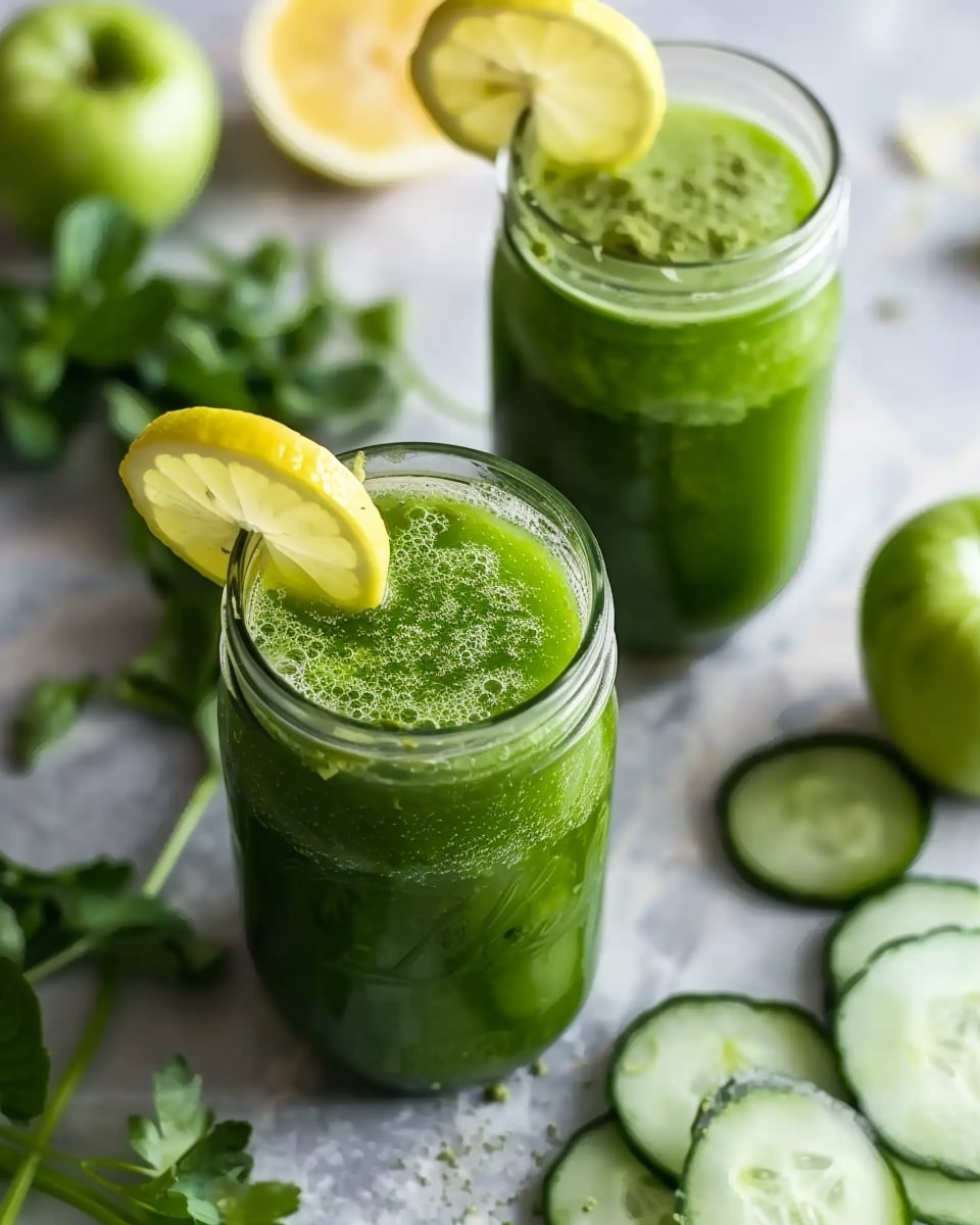 Green Apple Lemon Cucumber Ginger Smoothie Recipe