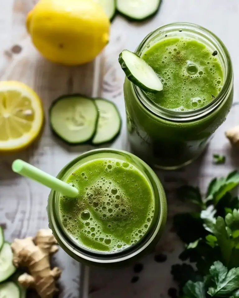 Green Apple Lemon Cucumber Ginger Smoothie Recipe