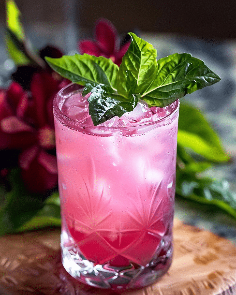 Hibiscus & Thai Basil Gimlet