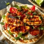 Hot Honey Halloumi Pittas