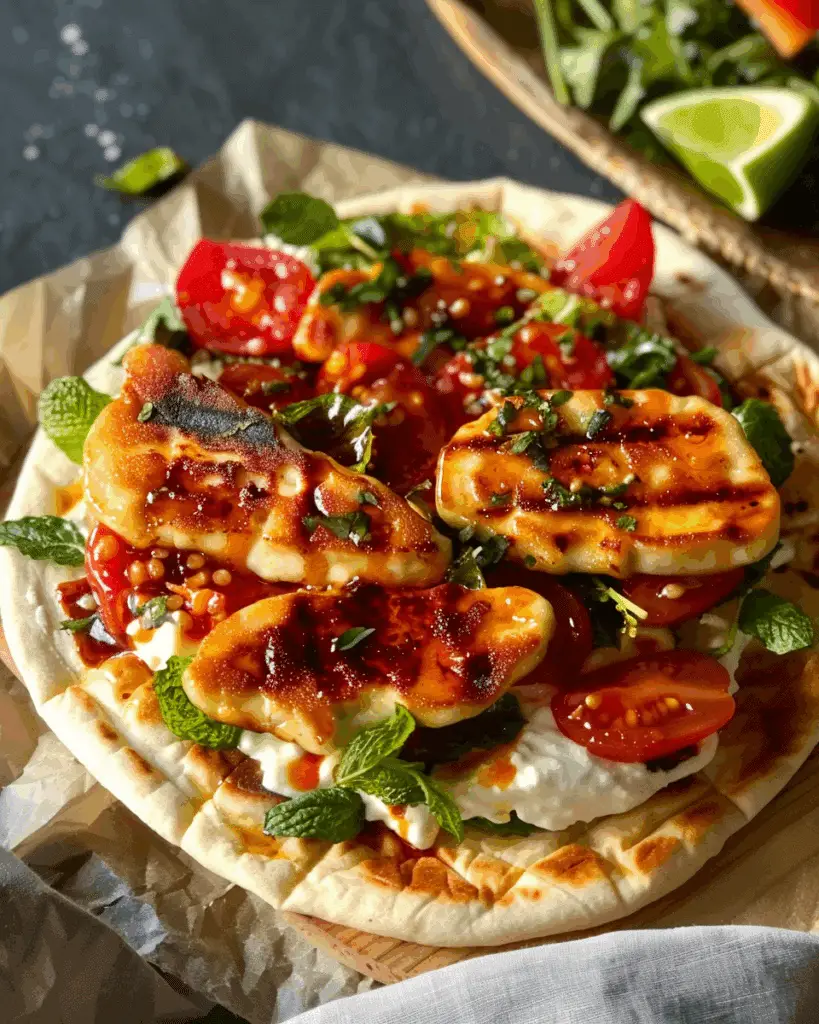 Hot Honey Halloumi Pittas