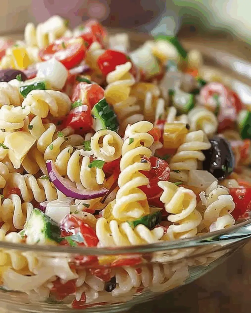 Italian Pasta Salad with Olive Garden Dressing
