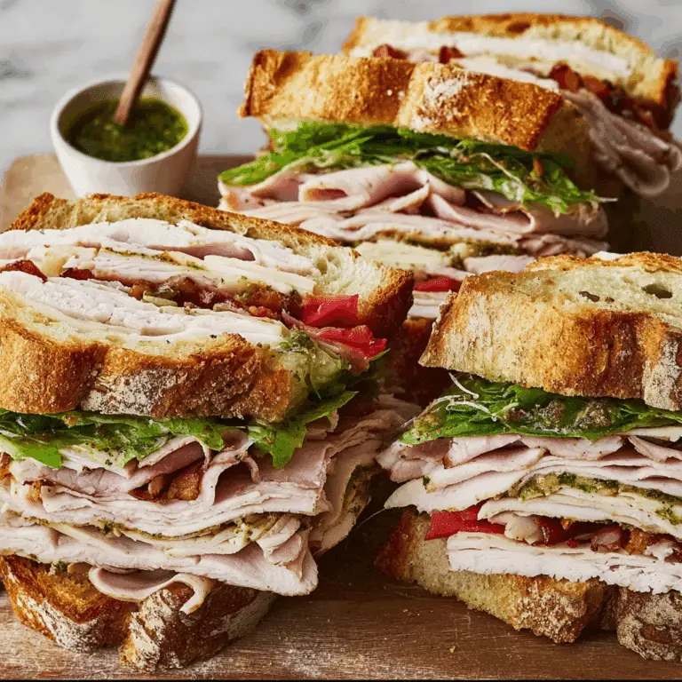 Italian Turkey Club Sandwiches