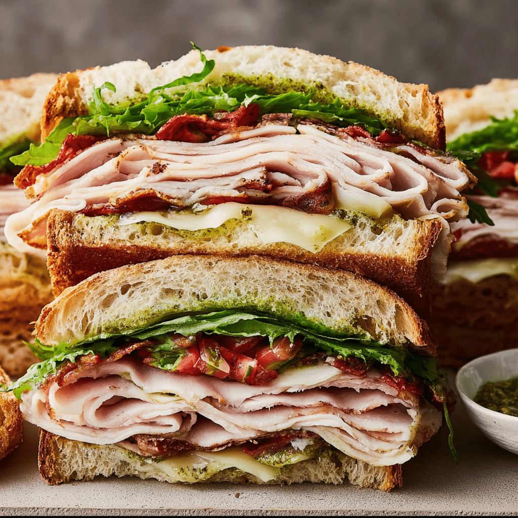Italian Turkey Club Sandwiches
