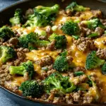 Keto Hamburger Broccoli Skillet