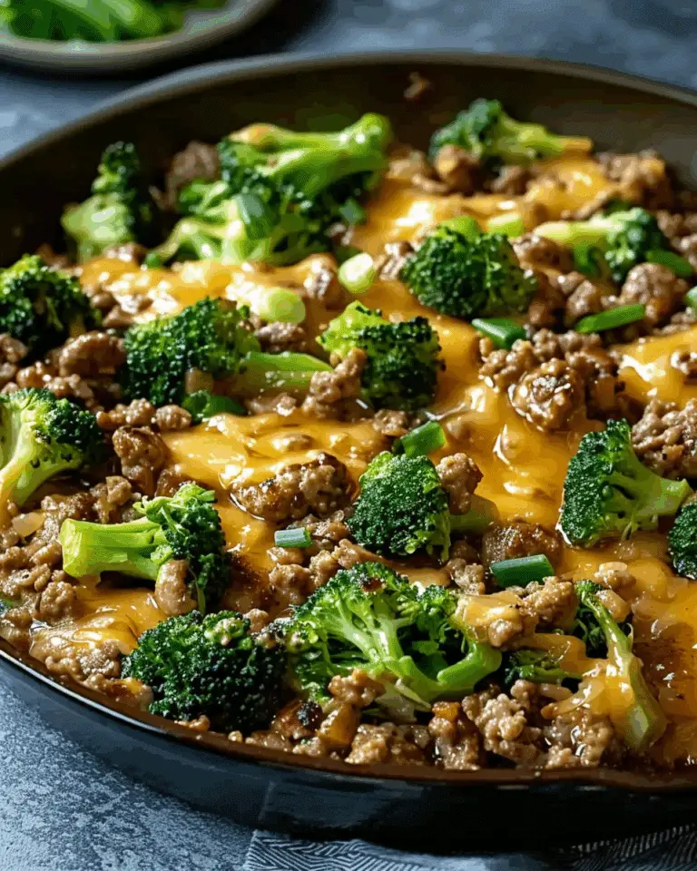 Keto Hamburger Broccoli Skillet