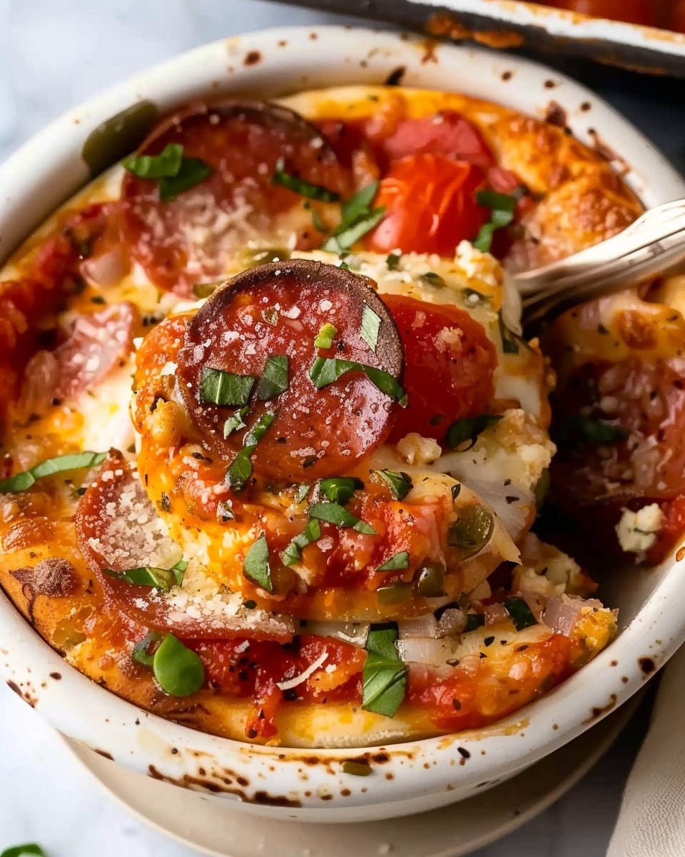 Low Carb Cottage Cheese Pizza Bowl