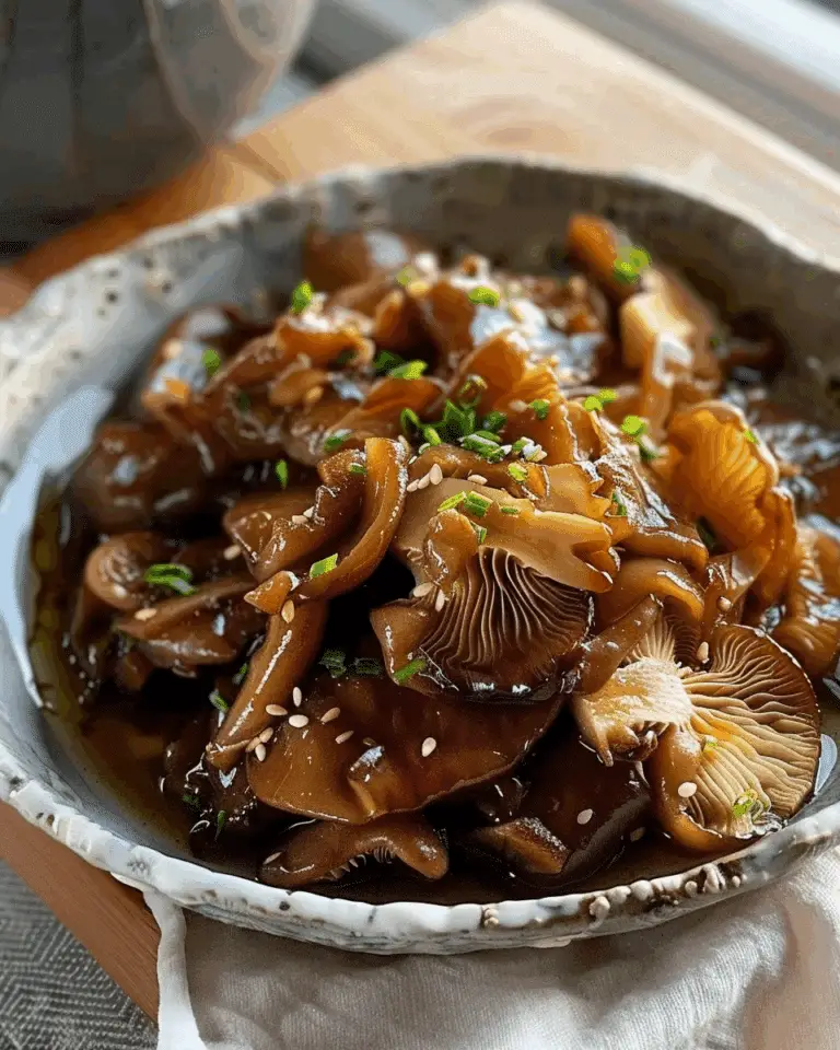 Easy Seared Maitake Mushrooms with Ginger Teriyaki Sauce