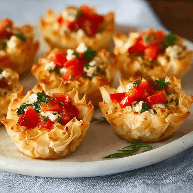 Mini Hummus Phyllo Cup Appetizers