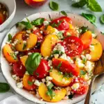 Peach Tomato Feta Salad (Easy Summer Recipe) 6 Peach Tomato Feta Salad (Easy Summer Recipe)