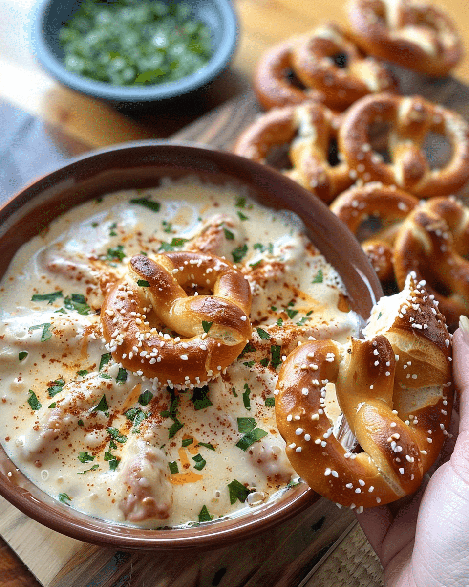 Easy Pretzel Cheese Dip