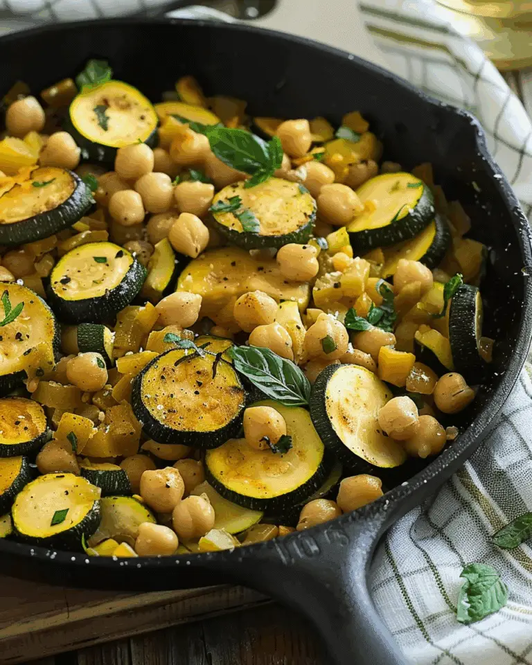 Quick Zucchini and Chickpea Skillet