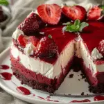 Red Velvet Strawberry Cheesecake