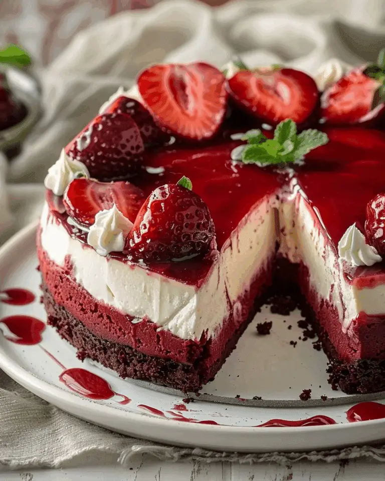 Red Velvet Strawberry Cheesecake