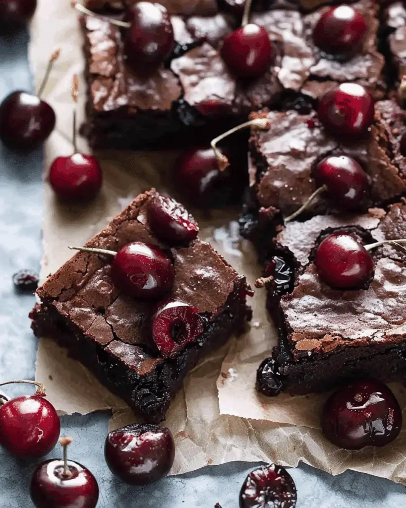 Roasted Chocolate Cherry Brownies