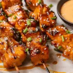 Maple Soy Salmon Skewers
