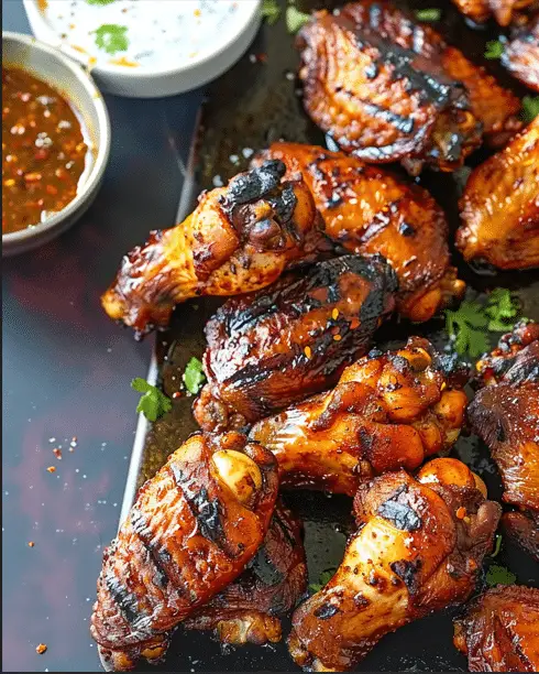 Grilled Chicken Wings (SUPER CRISPY!)