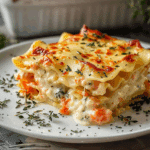 Seafood Lasagna with Creamy Cheese