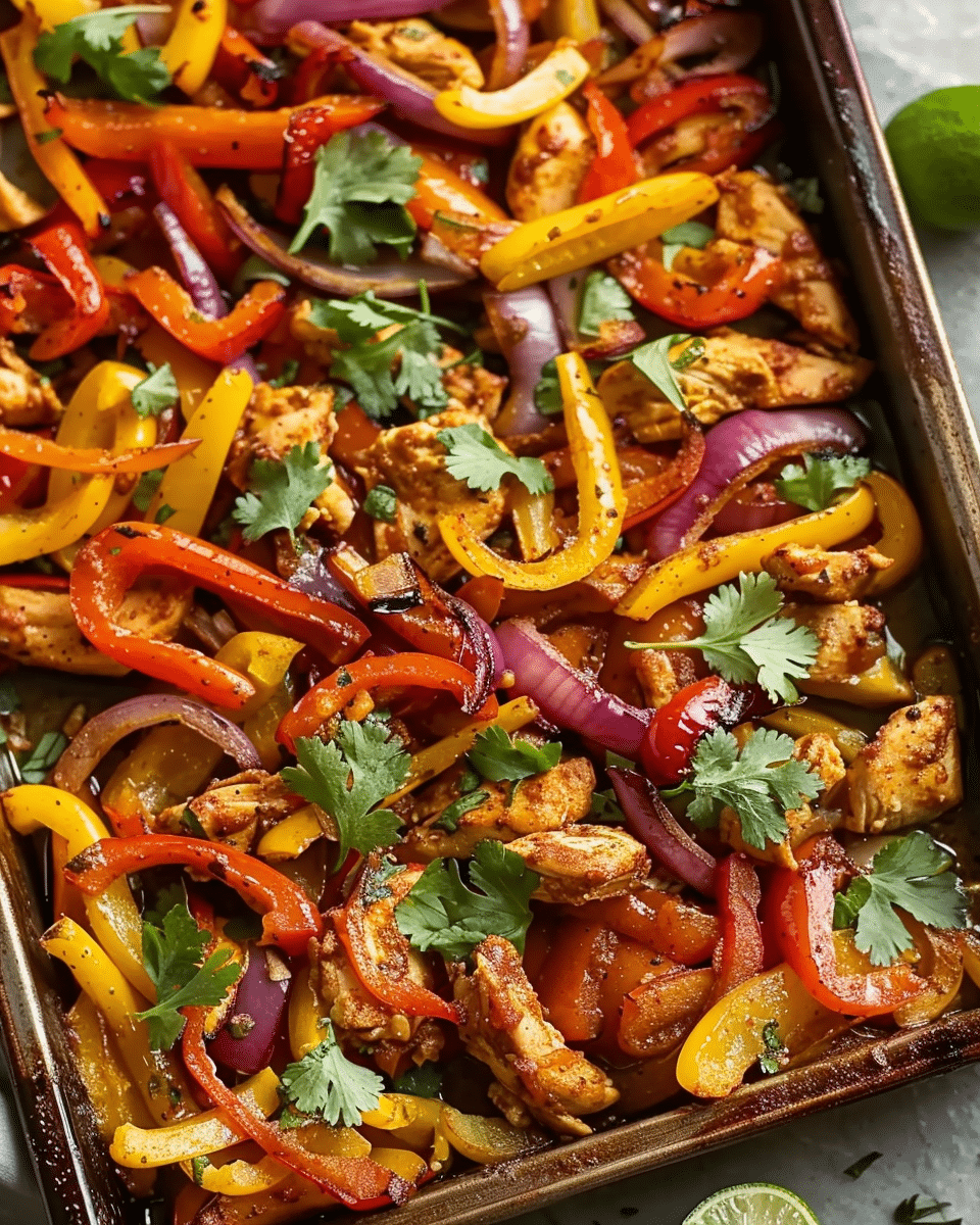 Easy Sheet Pan Chicken Fajitas (Ready in 30 Minutes!)