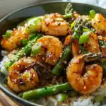 Shrimp and Asparagus Stir‑Fry with Mushrooms