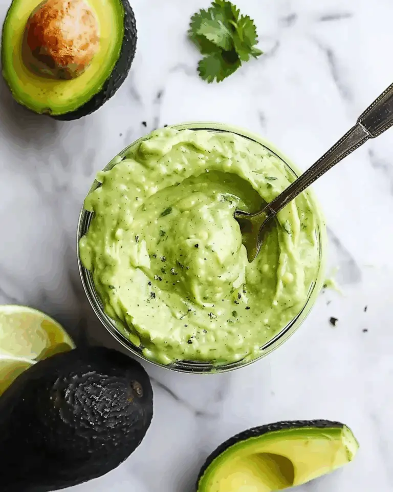 Simple Avocado Cream Sauce