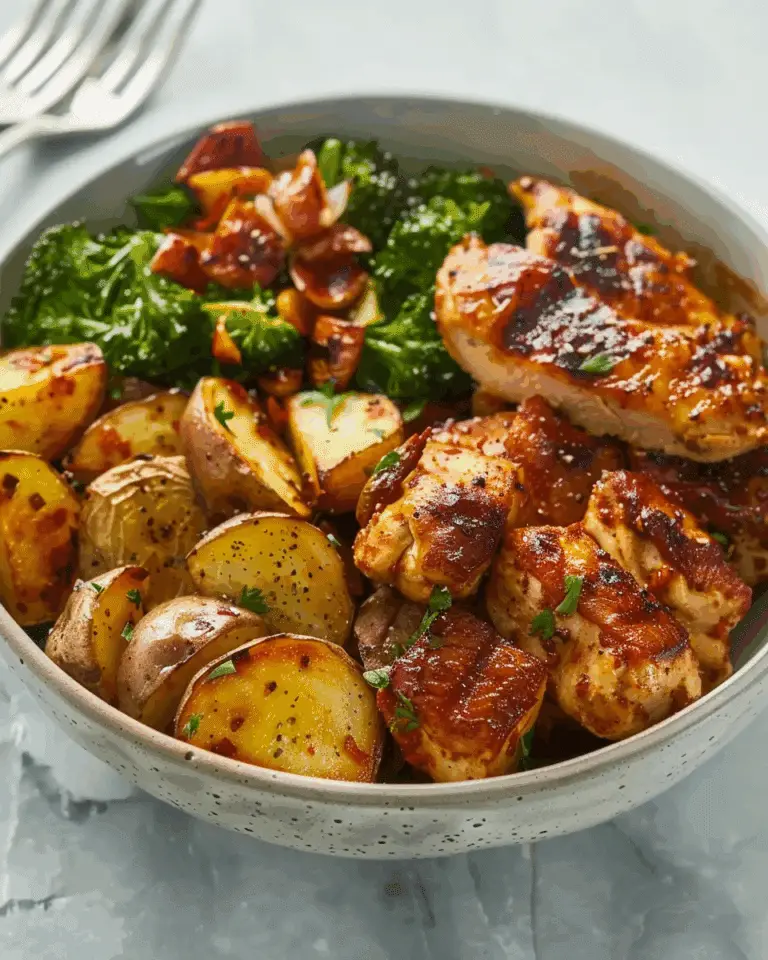 Skinny Chicken and Roasted Potato Bowl