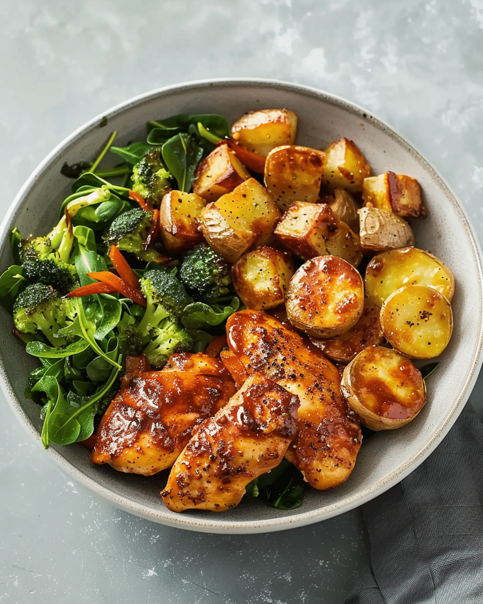 Skinny Chicken and Roasted Potato Bowl