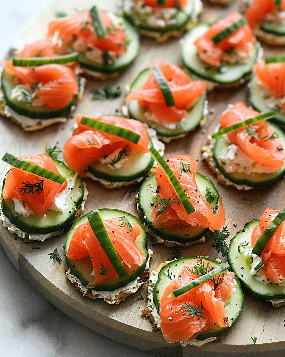 Dairy-Free Smoked Salmon Cucumber Bites