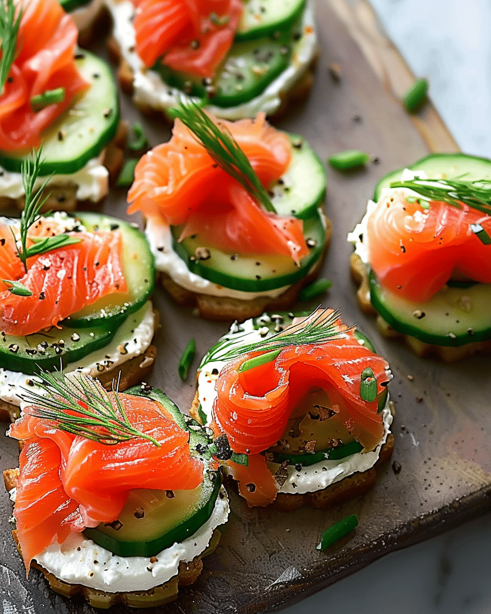 Dairy-Free Smoked Salmon Cucumber Bites