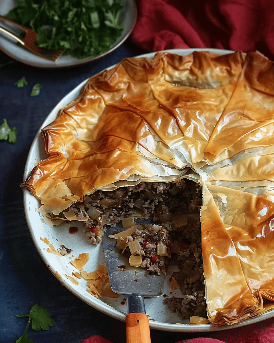 Spiced Meat Phyllo Pie (Tourtière)