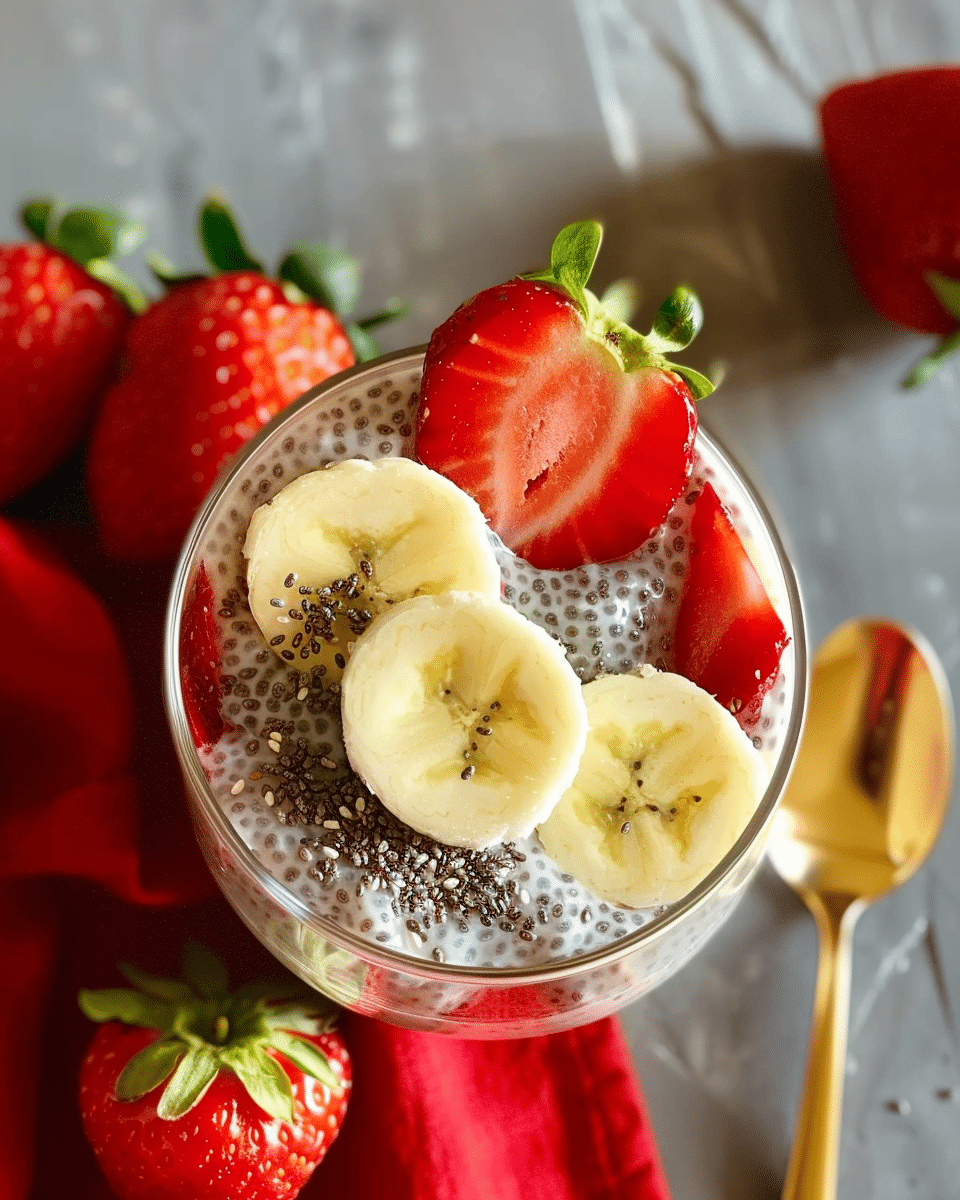 Strawberry Banana Chia Pudding