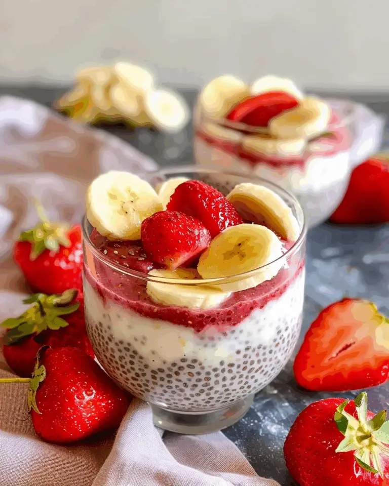 Strawberry Banana Chia Pudding