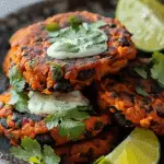 Lime Drenched Sweet Potato Black Bean Patties