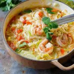 Thai Noodle Soup with Shrimp & Cabbage