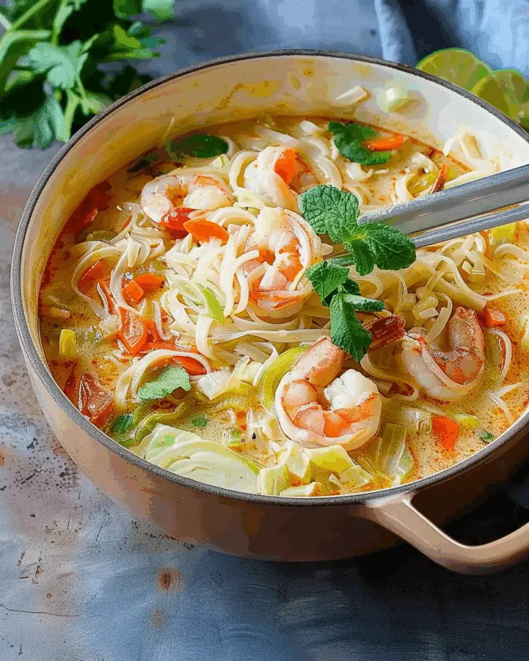 Thai Noodle Soup with Shrimp & Cabbage