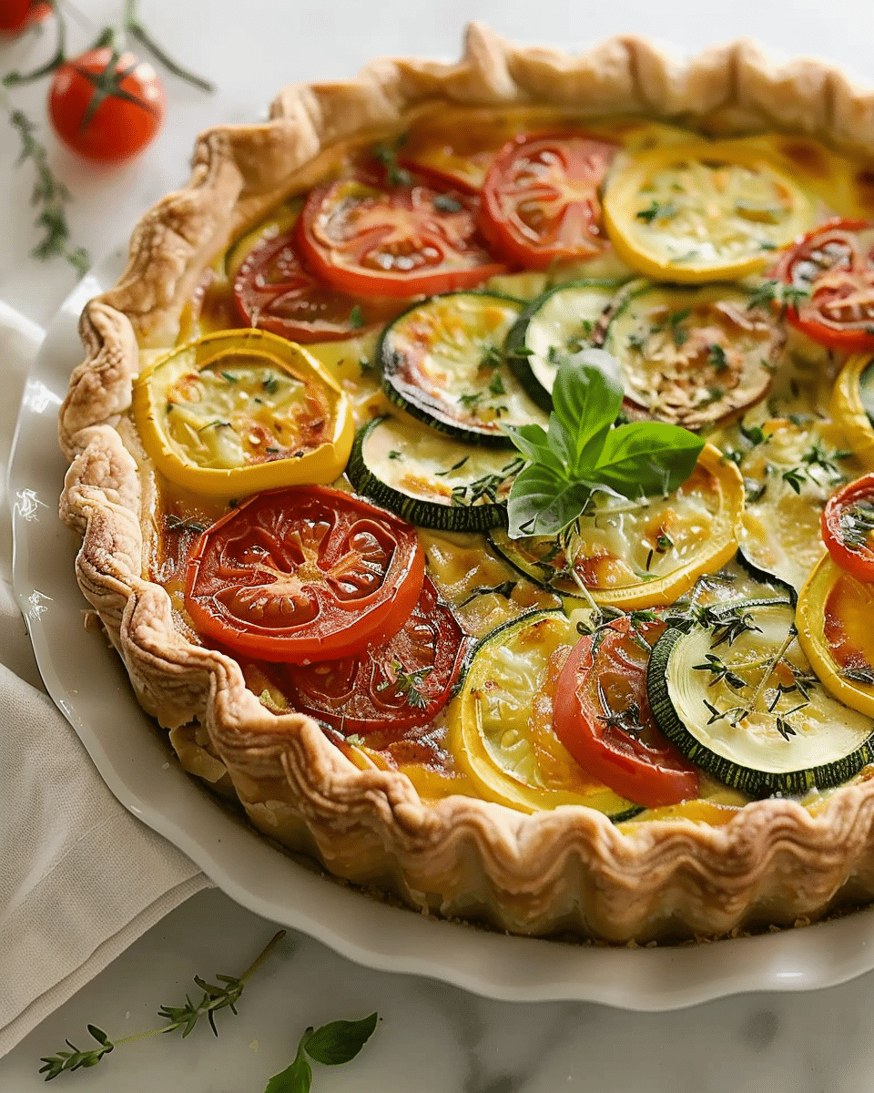 Tomato Zucchini Quiche Recipe