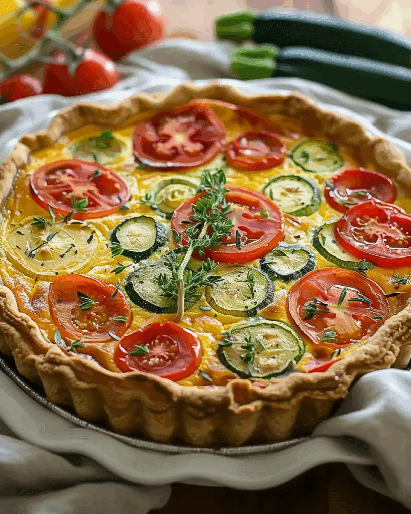 Tomato Zucchini Quiche Recipe