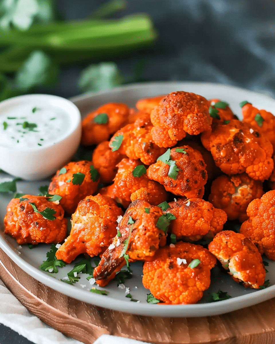 Vegan Cauliflower Buffalo "Wings"