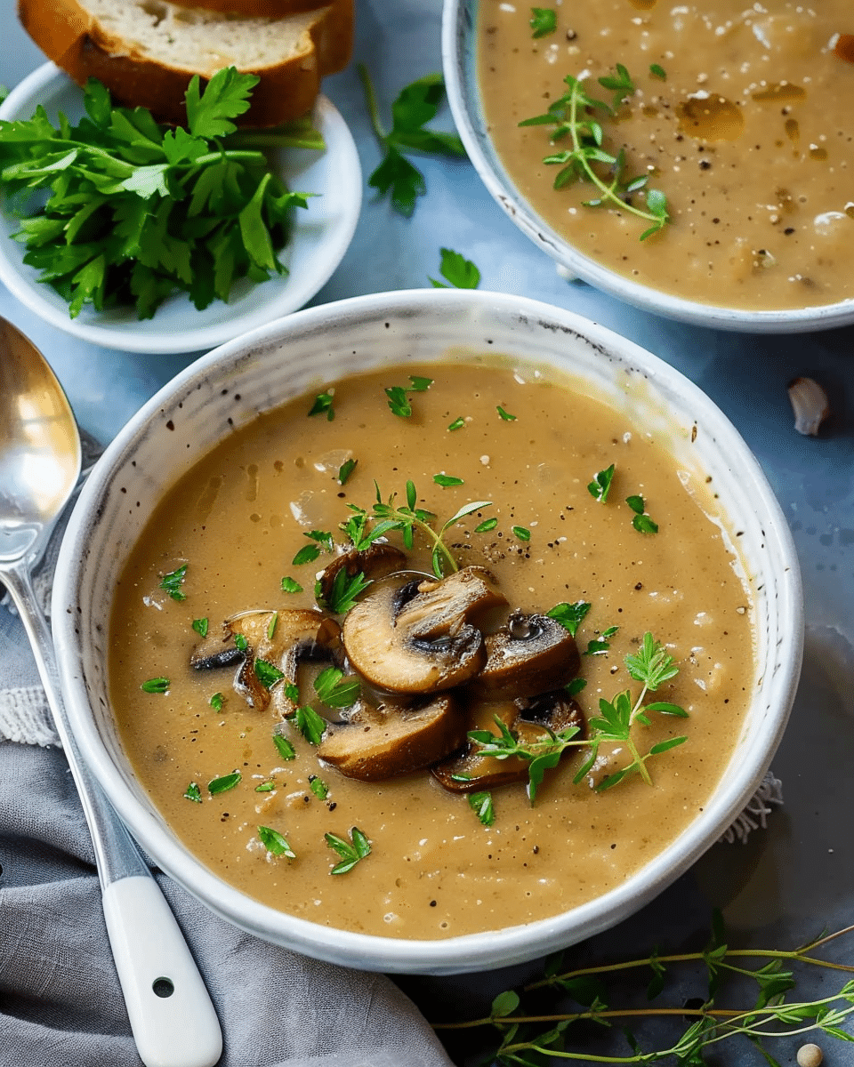 Vegan Mushroom Soup (Instant Pot)